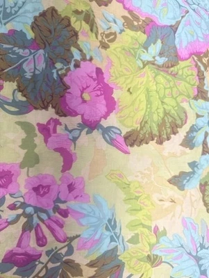 Philip Jacobs 1 yarda telas de serbal grandiosas tela de edredón fuera de stock azul/púrpura difícil de encontrar Foto 1 de 4