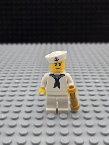 LEGO SAILOR MINIFIG CMF Series 4 minifigure Navy seaman from set 8804 col04-10 - Picture 1 of 2