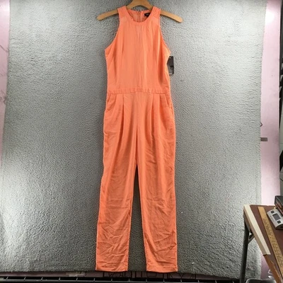 Женский комбинезон Mossimo средний оранжевый без рукавов без застежек круглый вырез повседневный НОВЫЙ - Изображение 1 из 4