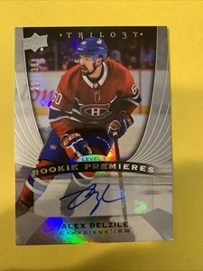 2020-21 Upper Deck Trilogy - Rookie Premieres Alex Belzile #61 Silver Foil... - Picture 1 of 12