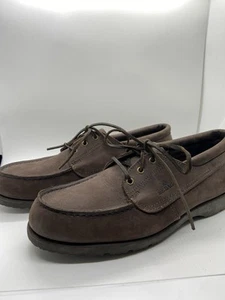 Zapatos de vestir mocasines Serago de cuero marrón para hombre talla 9,5 - Imagen 1 de 12