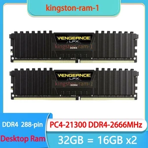 Vengeance LPX 32GB=2x16GB DDR4 PC4-21300 2666MHz DIMM 288pin Desktop Memory 1.2V - Picture 1 of 6