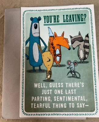 Retirement / Leaving Greeting Card w/ Envelope ~ Funny ~ Pop-up Inside - Image 1 of 2