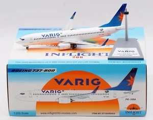 INFLIGHT 1:200 VARIG Airlines Boeing B737-800 Diecast Aircraft Jet Model PR-VBA - Picture 1 of 14