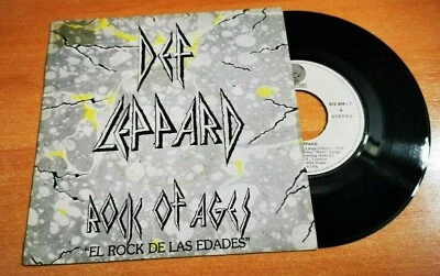DEF LEPPARD Rock of ages 7" SPANISH SINGLE VINYL ULTRA RARE UNIQUE COVER 1983 - Image 1 of 2