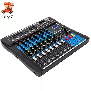 8 Kanal Audio Mixer Aufnahme Mischpult Bluetooth USB Mischer Equalizer DJ LCD - Bild 1 von 12