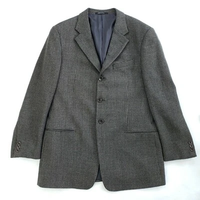 Armani Collezioni Hombres 3 Botones Deportivo Abrigo Chaqueta Lana talla 40R Marrón Tejido Italia Foto 1 de 4