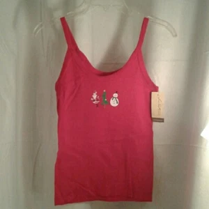 Camisa sin tanque para dormir NUEVA árbol muñeco de nieve Santa - Imagen 1 de 5