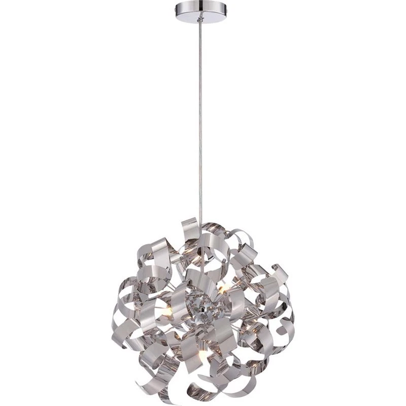 Quoizel RBN2817C Ribbons Five Light Pendant in Polished Chrome
