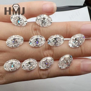 Oval Cut 0.1- 8CT Moissanite Loose Stones GRA Certificated Lab Grown Moissanite - Picture 1 of 24