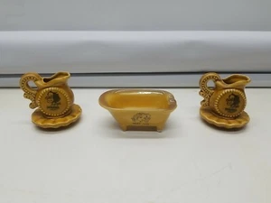 Vtg DOGPATCH USA Small Ceramic Pitcher Lil Abner & mini bathtub Daisy Mae - Picture 1 of 12