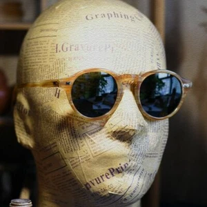 Occhiali da sole uomo vintage rotondi G15 polarizzati johnny depp lenti verde scuro - Foto 1 di 4