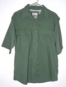 Camisa abotonada ventilada de algodón de manga corta para hombre de WorldWide Sportsman, talla M - Imagen 1 de 8