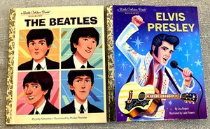 ELVIS PRESLEY + The Beatles A Little Golden Book Biography Hardcover Books NEW - Picture 1 of 1