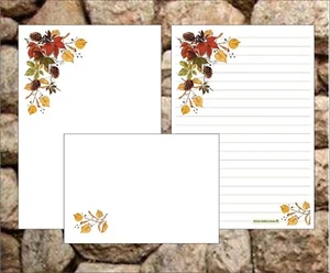 Hojas doradas de invierno - Papel de escribir A5 - Imagen 1 de 7