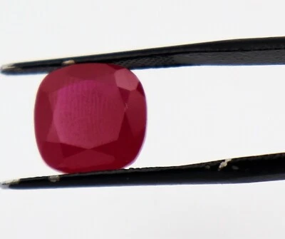 Ruby Opaque Cushion AAA Rated Lab Created FacatedGemstone For Jewelry 11mmto18mm - Image 1 of 4