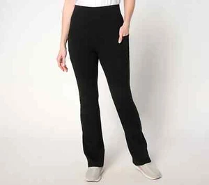 Pantalón Denim & Co.Active Duo Stretch Ligeramente Bota con Bolsillos, Grande Pequeño 649605 - Imagen 1 de 7