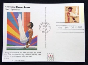 Scott UX259 FDC Mens Gymnastics Summer Olympics Type Post Card Fleetwood Cachet - Picture 1 of 3