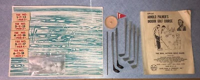 1960’s Arnold Palmer Indoor Golf Course Game Marx  CLUBS - INSTRUCTIONS Etc. - Image 1 of 4