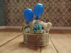 1162 Vintage Dollhouse Miniature for Nursery New Baby Basket W/ Bear & Balloon