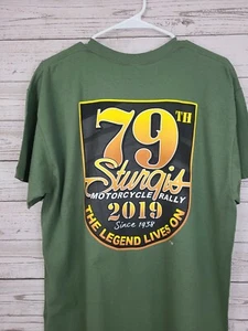 Official Sturgis 2019 Motorcycle Rally Men's Large NWT The Legend Lives On Rally - Picture 1 of 12