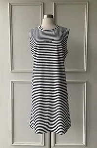 | COUNTRY ROAD | stripe modern logo tank dress white SIZE: L,14 $199 new - Picture 1 of 11