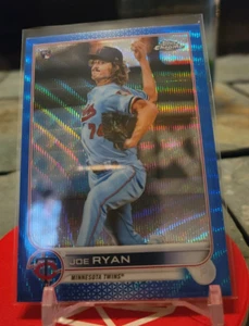 2022 TOPPS CHROME JOE RYAN RC BLUE WAVE REFRACTOR SP ROOKIE #48 TWINS 24/75 - Picture 1 of 2