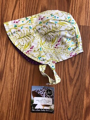 Ub2 The Urban Baby Gorro Flor y Puntos Morados Reversible XXsmall (Premie-3 meses Foto 1 de 4