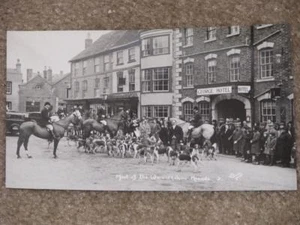 Meet of the Warwickshire Hounds, tarjeta vintage sin usar - Imagen 1 de 1
