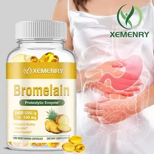 Bromelain Capsules 500mg - Support Immune Health Antioxidant, Joints Skin Health - Picture 1 of 13