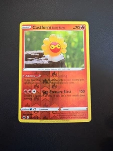Castform Sunny Form 022/198 Swsh06: Sword & Shield - Chilling Reign Reverse Holo - Picture 1 of 2