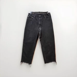 Vintage Levis 560 Men Jeans 36X34 Black Cutoff Made USA Loose Tapered Leg Skater - Bild 1 von 8