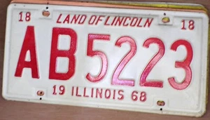 Illinois license plates 1968-1973 (your choice of plate) - Picture 1 of 6