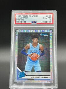 2019-20 Donruss Basketball Ja Morant GRIZZLIES #202 Rookie RC Infinite PSA 10