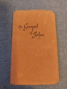 Vtg 1950 The Gospel Of John Moody Press Soft Felt Like Cover - Imagen 1 de 4