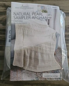 Annie's Knit Striped Afghan • Natural Pearl Sampler • KAS411L • Finishing - Picture 1 of 2