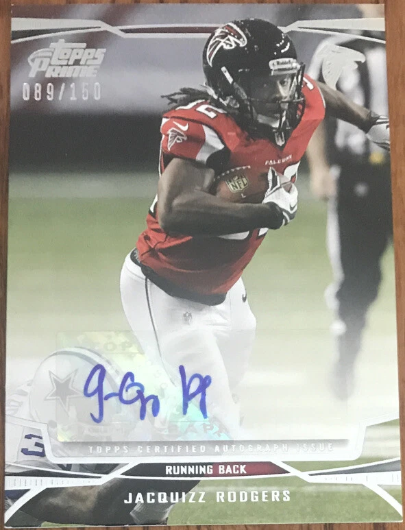 2013 Topps Prime Autographs Jacquizz Rodgers #32 Atlanta Falcons #’d 089/150 - Image 1 of 2