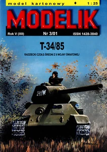 Carro armato sovietico medio seconda guerra mondiale T34-85 Modelik 03/01 NUOVO!!! Scala 1:25 - Foto 1 di 1
