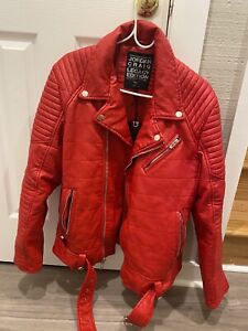 Jordan Craig Legacy Edition Men Large Red Leather Jacket