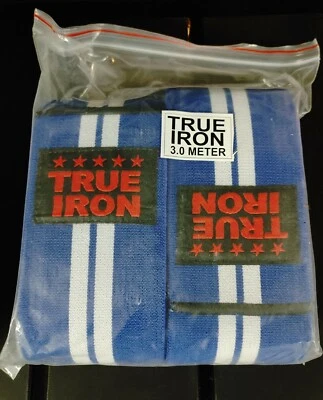 True Iron Brand Powerlifting Heavy Duty Knee Wraps (Pair) - 3 Meters Long, NEW!! - Image 1 of 3