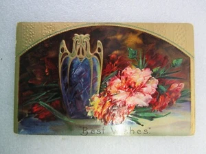 Cartolina d'epoca 1909 US Green Ben Franklin cancellata un francobollo da 1 centesimo Ohio - Foto 1 di 2