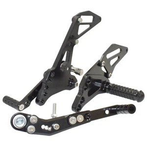 Nero race rearset pedane arretrate poggiapiedi per SUZUKI GSXR 600 750 2011-2019 - Picture 1 of 7