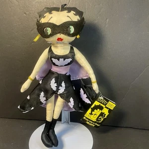 Kellytoy Fledermaus Betty Boop Plüschpuppe 12 Zoll Maske Umhang mit Etikett 1999 Vintage - Bild 1 von 15
