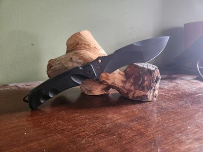 Fox Parus Fixed Knife 7" Bohler N690 Steel Full Blade Black Forprene Handle - Image 1 of 4