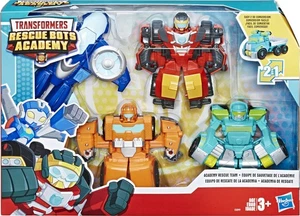 Playskool Heroes Transformers Rescue Bots Academy Confezione da 4 personaggi di conversione da 4,5 pollici - Foto 1 di 8