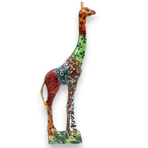 Giraffa in piedi Ceramica di Caltagirone h 45 cm ca. Serie ÉLITE Decoro Moderno, - Picture 1 of 1