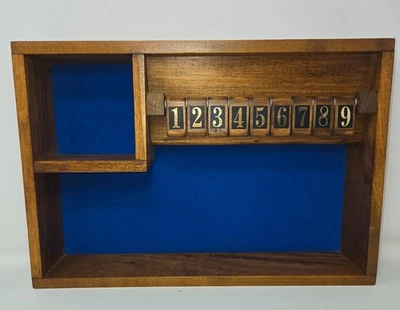 Homemade Shut the Box Dice Game Board Flip Number Solid Wood 16.5" x 11.5" - Image 1 of 4