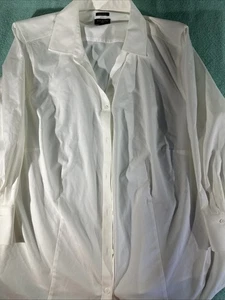 Talbots knitterarmes Button-Down-Shirt Damengröße 14W weiß - Bild 1 von 6