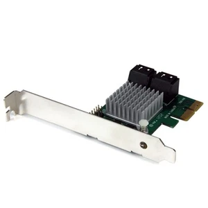 StarTech.com 4 Port PCI Express SATA III 6Gbps RAID Controller Card with Heatsin - Picture 1 of 1