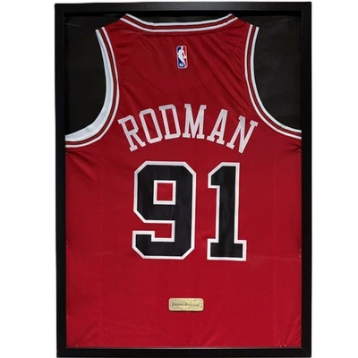 Camiseta Dennis Rodman de los Chicago Bulls enmarcada, camisa Dennis Rodman enmarcada Foto 1 de 4